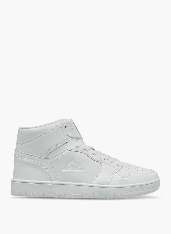 Oaklan by Shoexpress Men's Colourblock High Top Sneakers with Lace-Up Closure  - Image 3