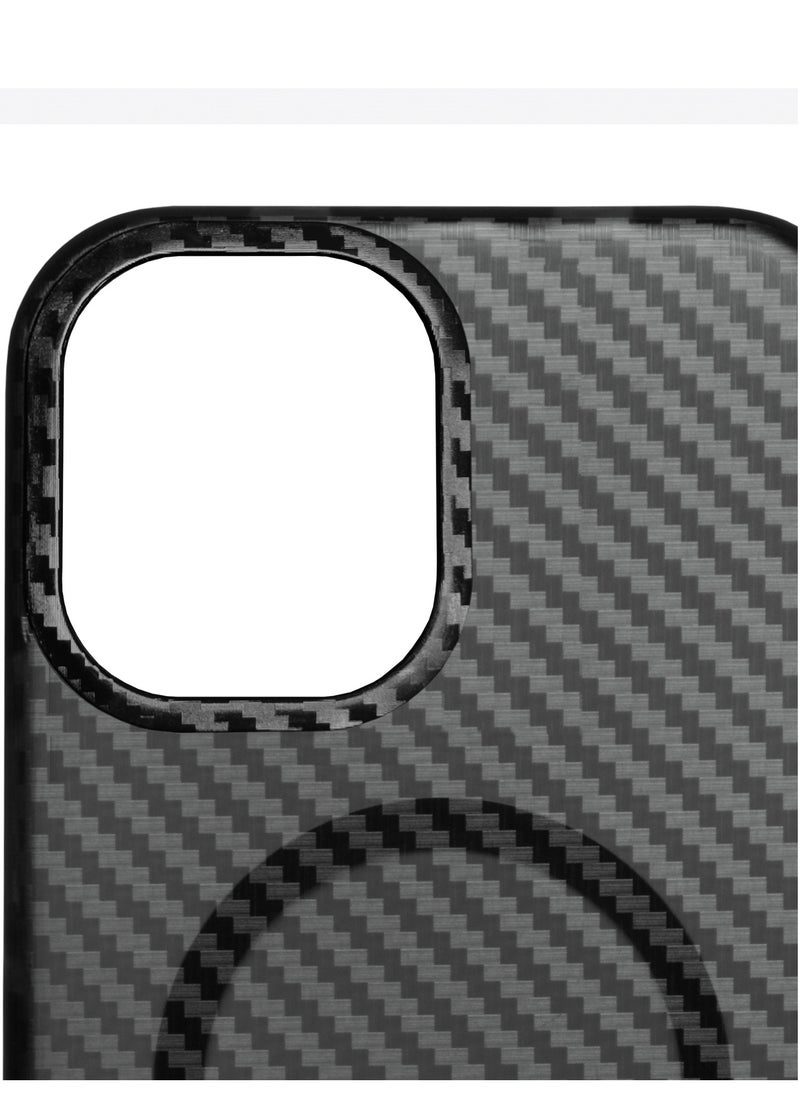 ELLAGECASE Carbon Case for iPhone 16, Plastic-coated Carbon, Solid Camera Protection, Shockproof, Enhanced Protection, Compatible with Magsafe and Wireless Charging  - Image 2