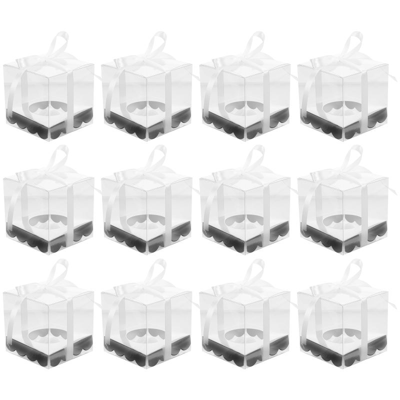 📦 صندوق تعبئة شفاف لمخصصات الحفلات والهدايا ٩ ٩ سم تصميم أنيق متعدد الاستخدامات - Image 2