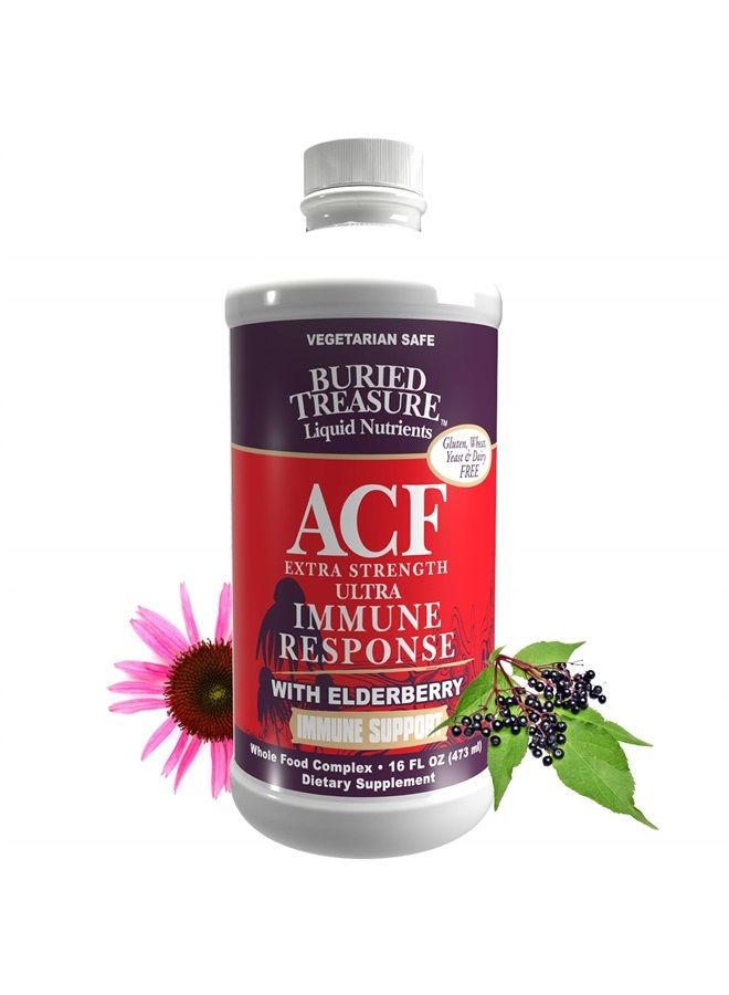 Buried Treasure ACF Extra Strength Immune Support, 17oz. 19 Vitamins and Herbs, Dietary Immunity Boost Supplement - Image 1