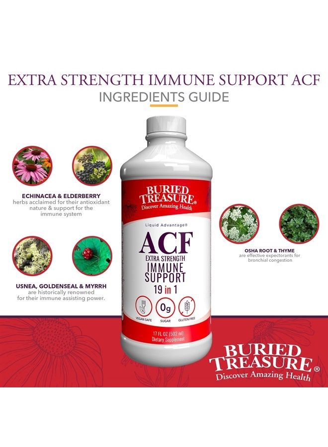 Buried Treasure ACF Extra Strength Immune Support, 17oz. 19 Vitamins and Herbs, Dietary Immunity Boost Supplement - Image 5