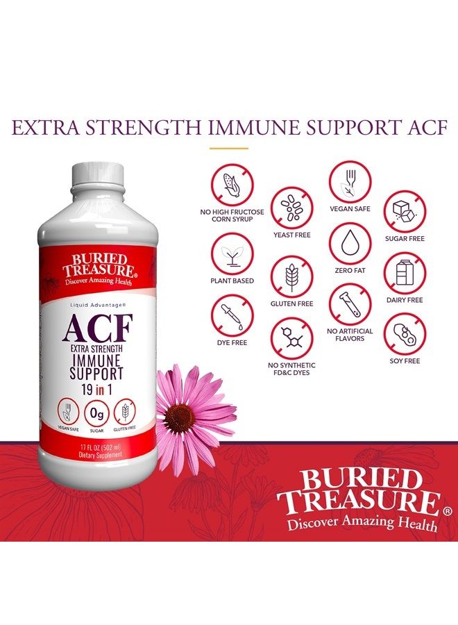 Buried Treasure ACF Extra Strength Immune Support, 17oz. 19 Vitamins and Herbs, Dietary Immunity Boost Supplement - Image 4