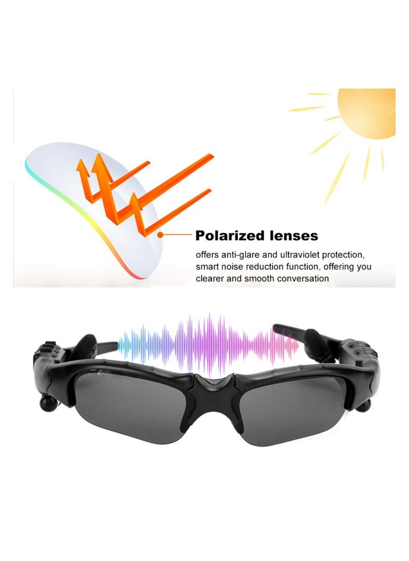 SYOSI - Sunglasses, Wireless Bluetooth Sunglasses, Stereo Sound Audio Sunglasses for Outdoor Sports, Noise Reduction Playing Music Call Earphones Supplies for Outdoor Cycling Running Driving Fishing - Image 1