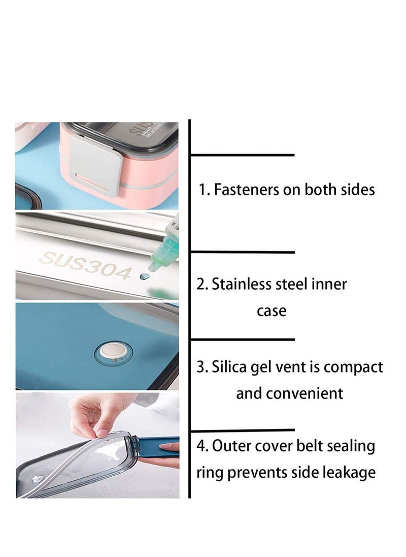 Y&D - Stainless Steel Bento Box Lunch Container for Kids and Adults Steamer with Dividers Leakproof Food Heater Meal Snack Packing Warmer in Office Family Rice Cooker - Image 1