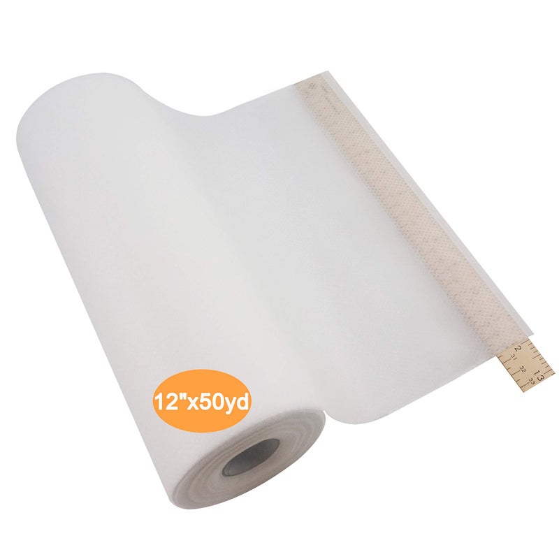 New brothread No Show Mesh Machine Embroidery Stabilizer Backing 12" x 50 Yd roll - Light Weight 1.8 oz - Cut into Variable Sizes for Machine Embroidery and Hand Sewing - Image 1