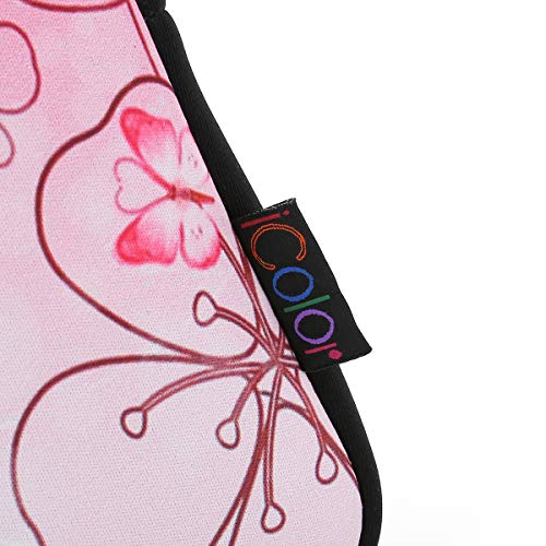 iColor 9.7 10 10.1 10.2 inch Neoprene Tablet Bag Carring Case Sleeve Cover with Handle for 9.7 to 10.2 Inch Laptops/Notebook/ebooks/Kids Tablet/Apple ipad Pink Butterfly ICB10-10 - Image 5