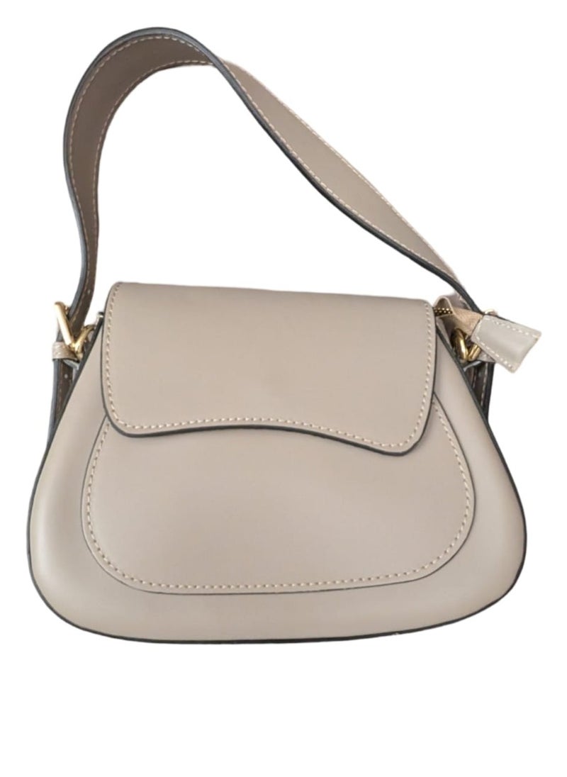 Generic - Grey, Messenger Bag, Genuine Real Leather, Made In Italy - Image 1