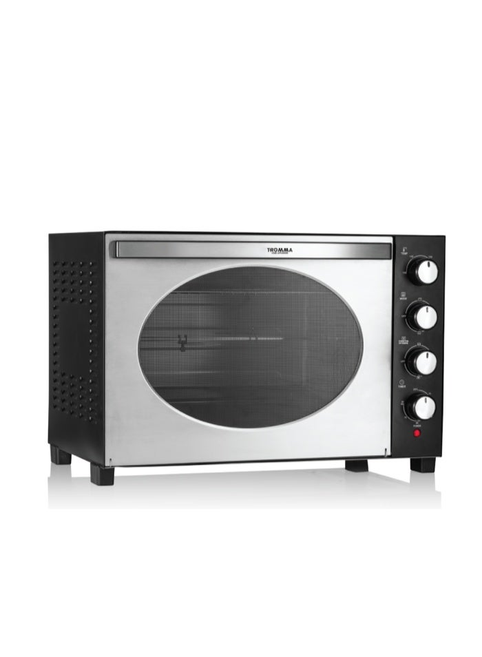 Tromma Electric Oven, 2200 Watt, 55 Liter, Grill, 13130 ​​- Black Silver