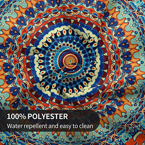 Arroganttiom Boho Round Tablecloth 60 inch, Bohemian Circle Table Cloth, Stain Resistance, Water Repellent and Wrinkle-Free, Colorful Tablecloth Decor for Home Kitchen Dining Party Patio Indoor and Outdoor Use - Image 3