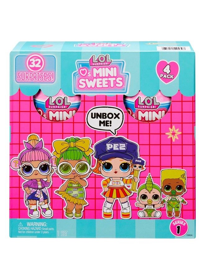 L.O.L. SURPRISE! - Lol Surprise Loves Mini Sweets Dolls 4 Pack 3 Jolly Rancher Pez Mike & Ikes Dum Dums W/ 32 Surprises Candy Theme Accessories Collectible Doll Paper Packaging - Image 1