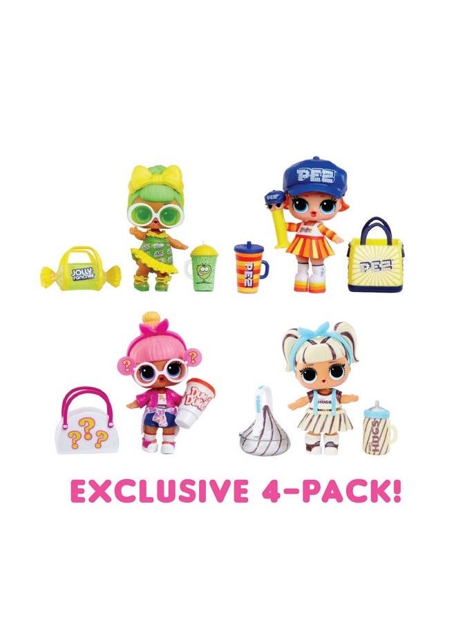 L.O.L. SURPRISE! - Lol Surprise Loves Mini Sweets Dolls 4 Pack 3 Jolly Rancher Pez Mike & Ikes Dum Dums W/ 32 Surprises Candy Theme Accessories Collectible Doll Paper Packaging - Image 1