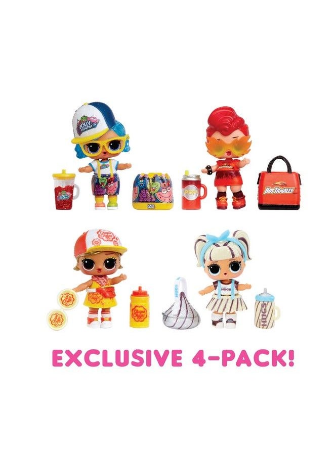 L.O.L. SURPRISE! - Lol Surprise Loves Mini Sweets Dolls 4 Pack 3 Jolly Rancher Pez Mike & Ikes Dum Dums W/ 32 Surprises Candy Theme Accessories Collectible Doll Paper Packaging - Image 1