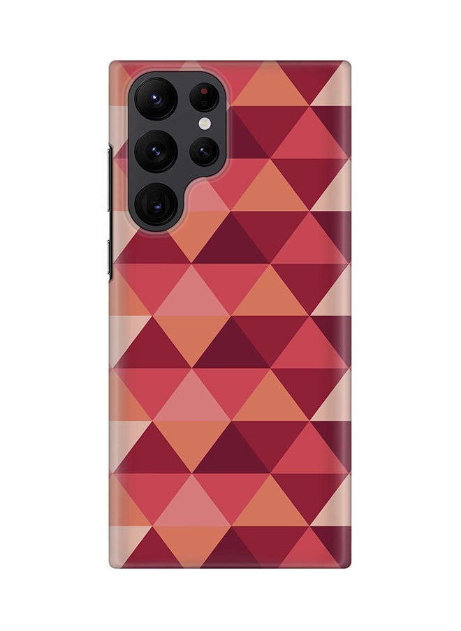 Stylizedd - Case for Samsung Galaxy S22 Ultra 5G Snap Case Slim Snap Classic Series Shield Matte Finish Print - Topsy Turvy Triangles - Image 1