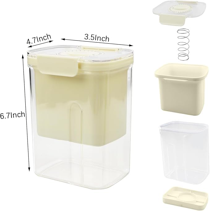 VALUEVIBES Greek Yogurt Strainer 165L Thick Creamy Greek Yogurt Maker with 225 Fine Mesh Strainer Spring Pusher Whey Separator for Homemade Yogurt  - Image 3