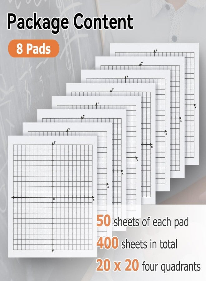 Tecreddy Graph Sticky Notes, 8 Pads, 3x3 Inch, Graph Paper Sticky Notes, Grid Sticky Notes, Coordinate Plane Sticky Notes for Office School Math Supplies - Image 2