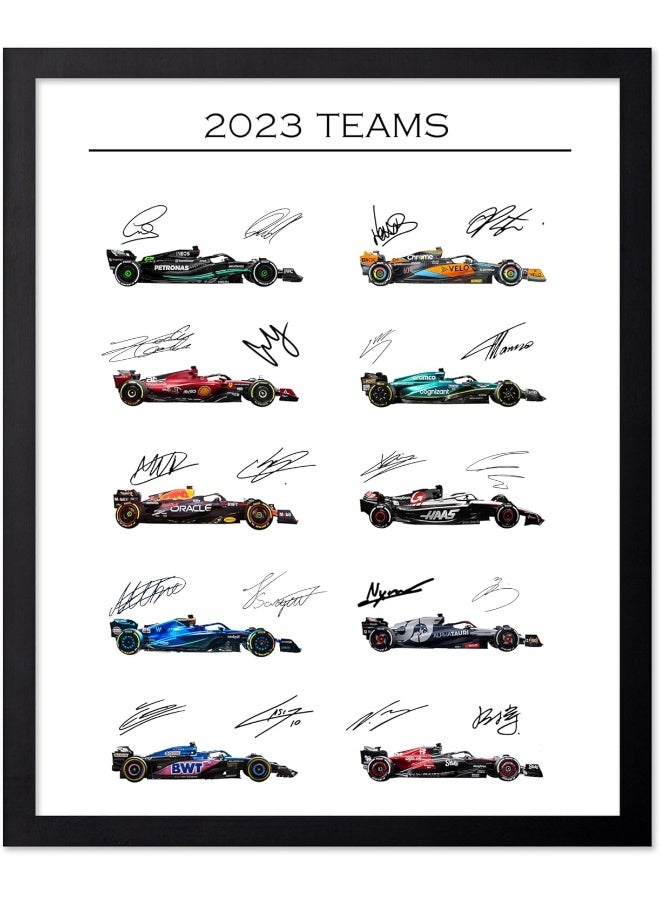 Poster Master 2023 Car Racing Poster - Race Car Print - Sports Car Racing Art - Gift For Men, Women & Car Enthusiast - Great Wall Decor For Garage, Living Room Or Office - 8X10 Unframed Wall Art - Image 1