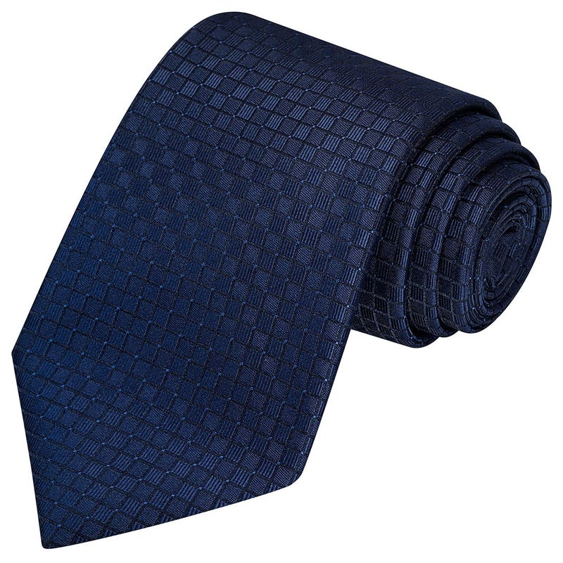 KissTies 63'' XL Navy Blue Solid Tie Extra Long Necktie Mens Neckties+ Gift Box - Image 1