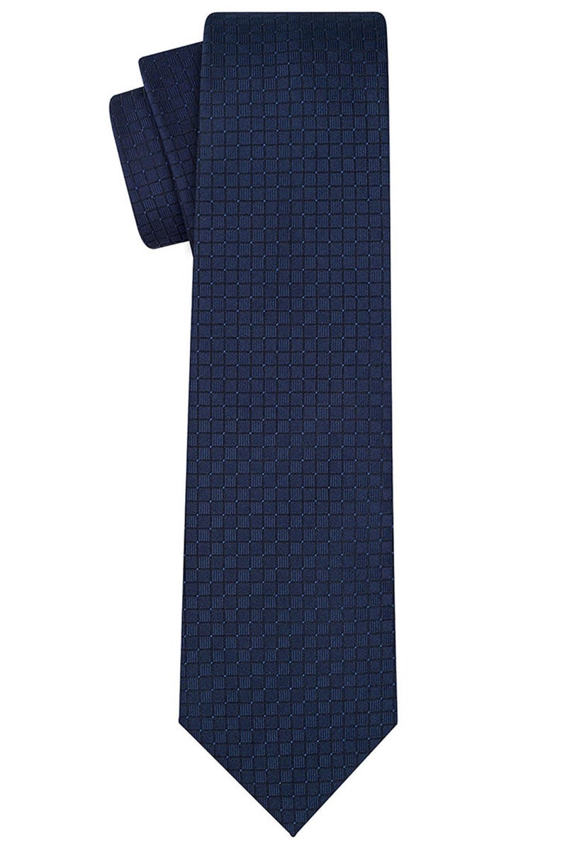KissTies 63'' XL Navy Blue Solid Tie Extra Long Necktie Mens Neckties+ Gift Box - Image 2