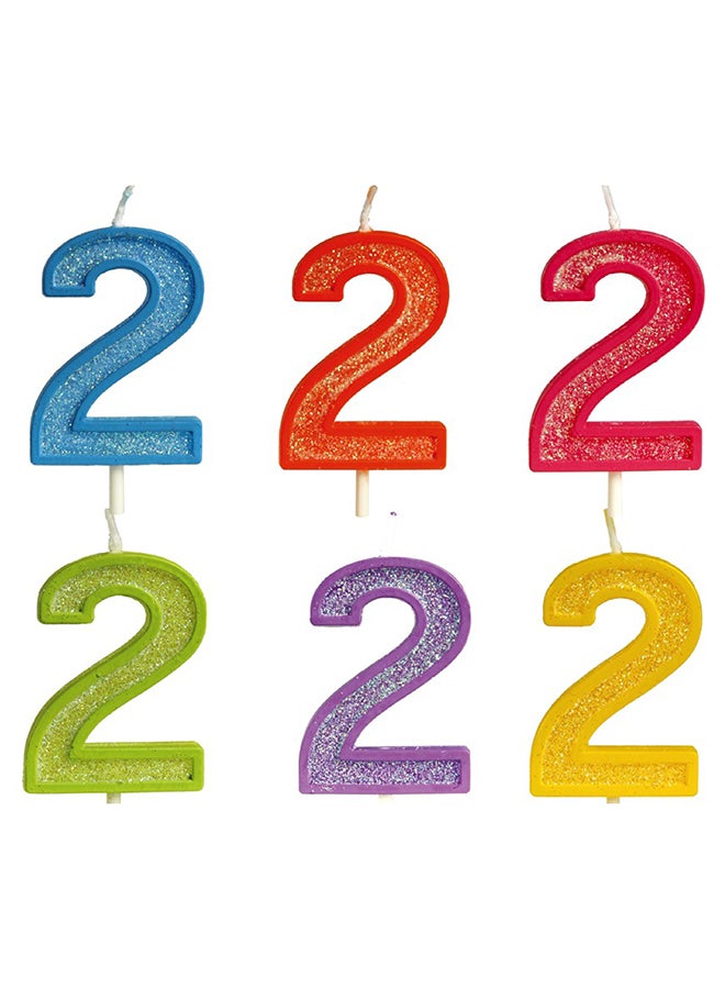 فيستاز جويركا شمعة لامعة لامعة رقم 2 ، 4 سم 6 شركة متنوعة