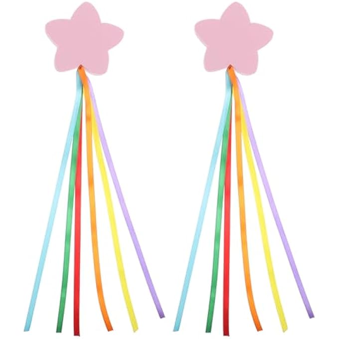 rayihni 2pcs Pink Star Ribbon Car Antenna Toppers 8cm for Auto Roof Decoration in Outdoor Travel and Daily Use - Image 1