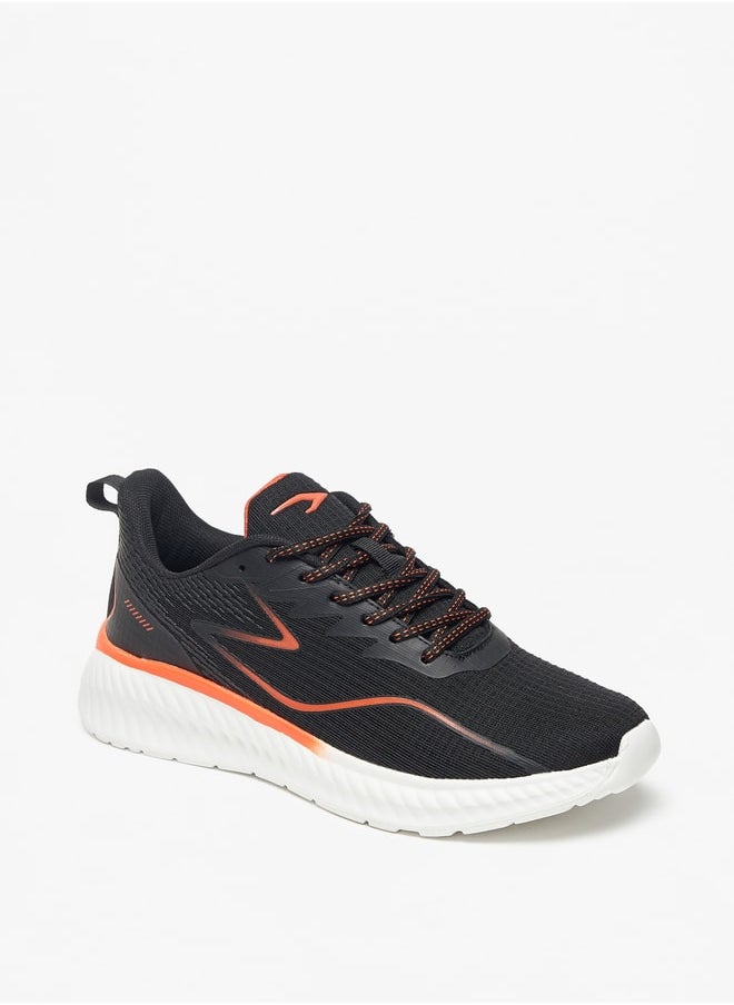 Dash Colourblock Sports Shoes with Lace-Up Closure and Pull Tabs  - Image 1
