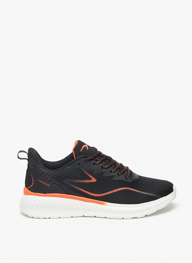 Dash Colourblock Sports Shoes with Lace-Up Closure and Pull Tabs