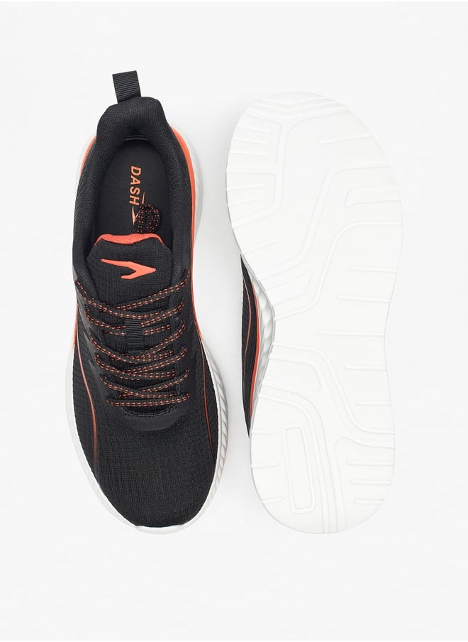 Dash Colourblock Sports Shoes with Lace-Up Closure and Pull Tabs  - Image 4