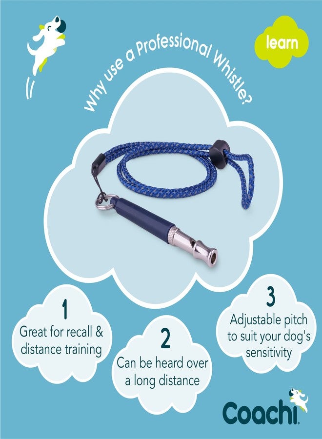 Company of Animals Coachi Professional Whistle, Adjustable Pitch, High Pitch, Recall Training, Lightweight & Compact, Adjustable Reflective Lanyard, Sensitive Dogs, Suitable for Dog & Puppy Training - Image 2