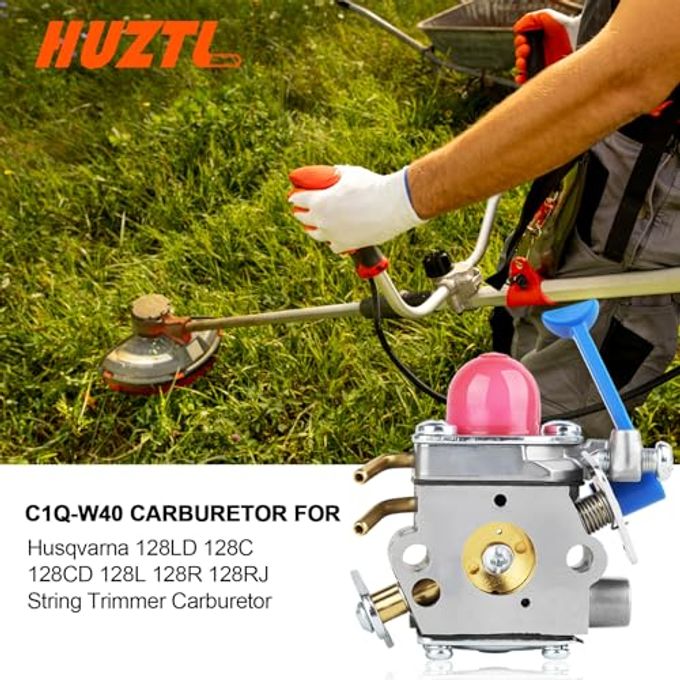 HUZTL 128LD Carburetor Air Filter Tool Fuel Line Filter Carb Tune Up Kit for Husqvarna Trimmer Edger 128C 128CD 128L 128R 128RJ Poulan Zama C1Q-W40A - Image 2