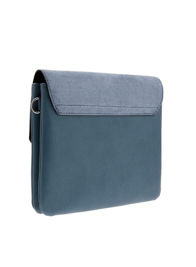 أكسيسورايز حقيبة كتف كالي زرقاء من الجلد الصناعي من أكسسورايز لندن - Image 3