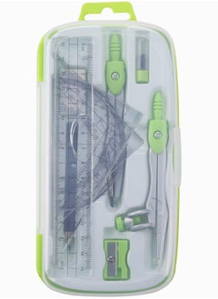 SYOSI Math Geometry Kit Sets 10 Piece Student Supplies with Shatterproof Storage Box, Includes Rulers, Protractor, Compass, Eraser, Pencil Sharpener, Lead Refills, Pencil, for Drafting and Drawings  - Image 5