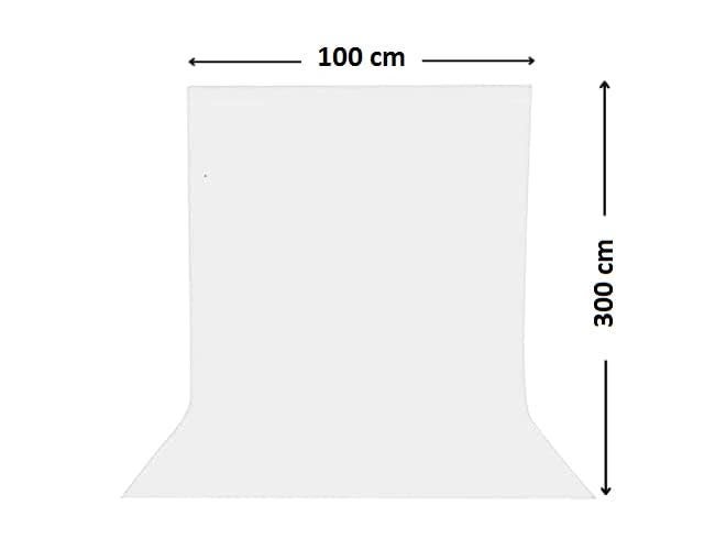 Smiledrive Background Sheet for Photography PVC PP Washable, Seamless Large Size 100x300 cm (Black & White) - Image 2