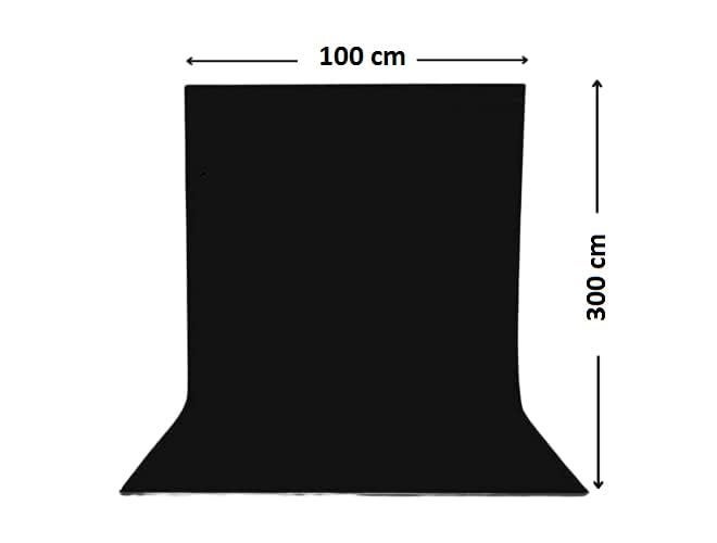 Smiledrive Background Sheet for Photography PVC PP Washable, Seamless Large Size 100x300 cm (Black & White) - Image 3