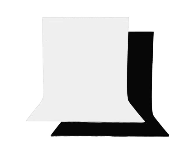 Smiledrive Background Sheet for Photography PVC PP Washable, Seamless Large Size 100x300 cm (Black & White) - Image 1