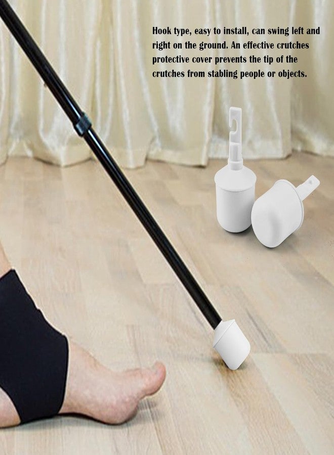 LCJAOF 2PCS White Rolling Ball Cane Tip - Hook Type Replacement Accessory for Blind Walking Cane and Walking Stick - Image 5