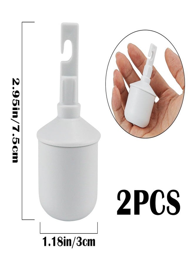 LCJAOF 2PCS White Rolling Ball Cane Tip - Hook Type Replacement Accessory for Blind Walking Cane and Walking Stick - Image 2