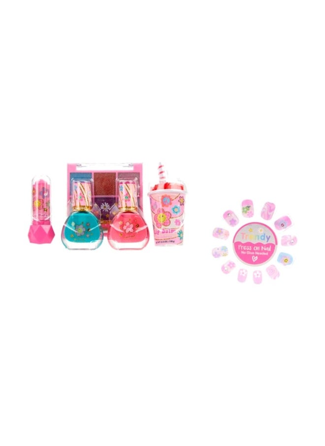 Hot Focus Hot Focus Groovy Flower Carryall Cosmetic Set  - Image 2
