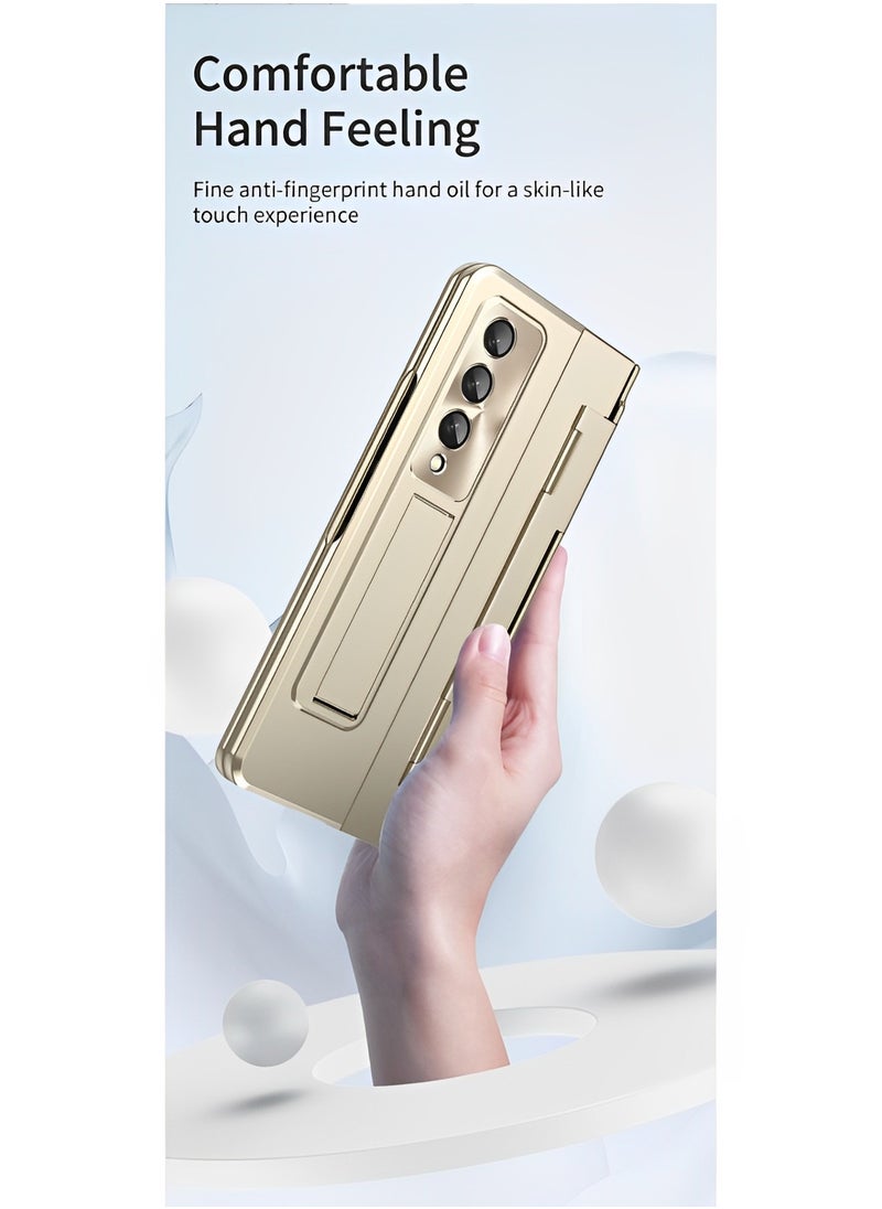 ريوكل - حافظة هاتف مع واقي شاشة شفاف غير لامع مع حامل مفصلي لهاتف Samsung Galaxy Z Fold 3 Fold 4 Fold 5 - Image 1