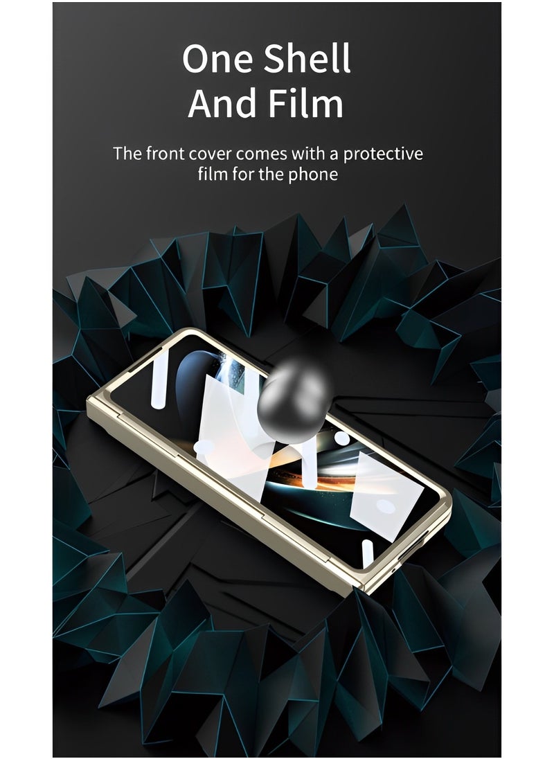 ريوكل - حافظة هاتف مع واقي شاشة شفاف غير لامع مع حامل مفصلي لهاتف Samsung Galaxy Z Fold 3 Fold 4 Fold 5 - Image 1