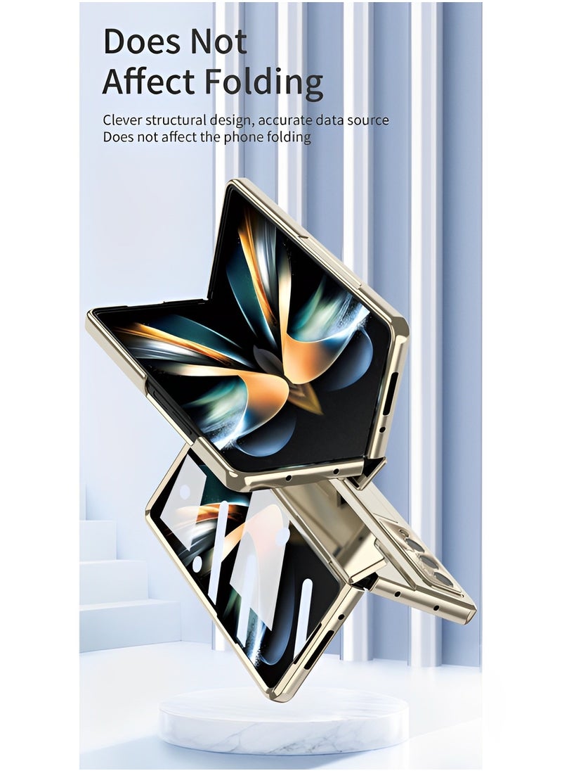 ريوكل - حافظة هاتف مع واقي شاشة شفاف غير لامع مع حامل مفصلي لهاتف Samsung Galaxy Z Fold 3 Fold 4 Fold 5 - Image 1