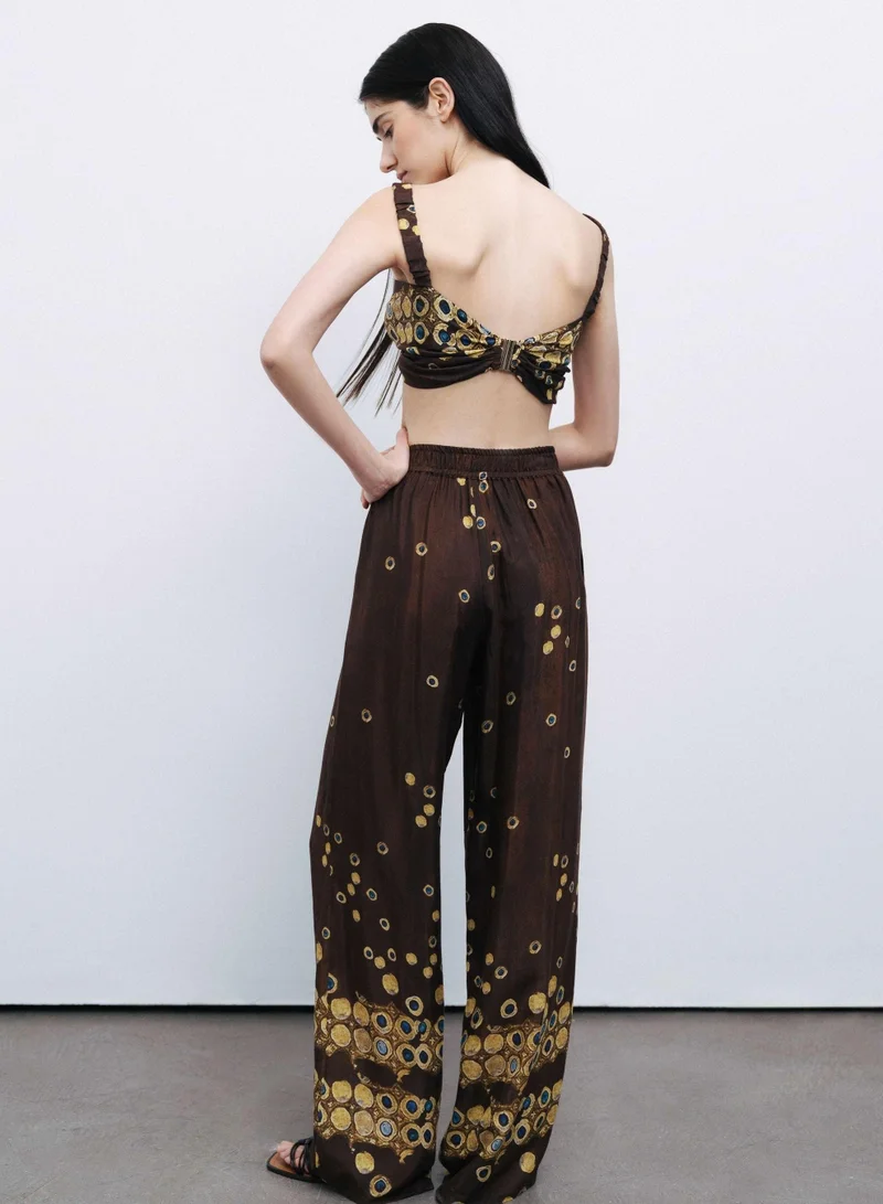 نوكتورن Patterned Flowy Trousers