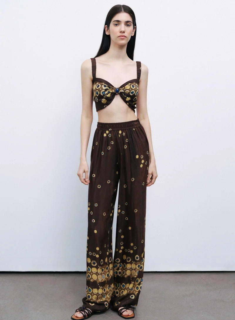 نوكتورن Patterned Flowy Trousers