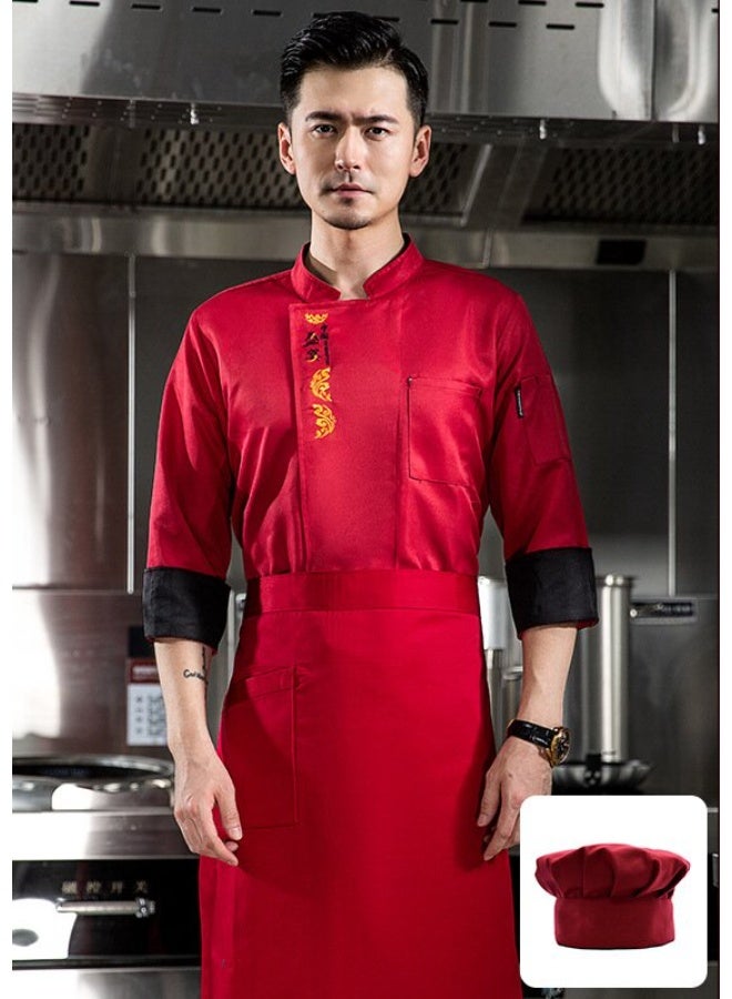 NIBEMINENT Breathable Chef Jacket Hotel Costume  Men Women Restaurant Kitchen Cook Clothes Waiter Uniform Chef Shirt - Image 1
