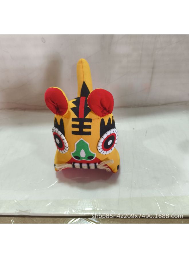 Special Folk Handicraft Cloth Tiger Zodiac Tiger Doll Folk Cloth Tiger Gift Giving People Safe Tiger-Color:Green Flower - Image 4