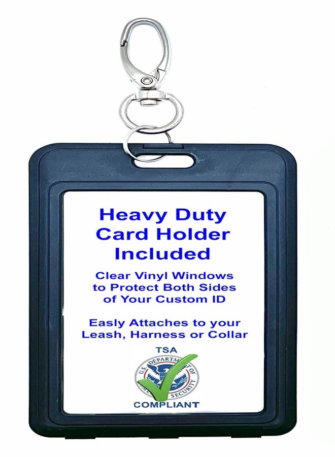 Just 4 Paws Custom Psychiatric Service Dog ID Card with QR Code & Security Seal and Optional Holograph | Registration to U S Service Dogs Registry Plus ID Holder & Digital ID - Portrait Style - Image 3