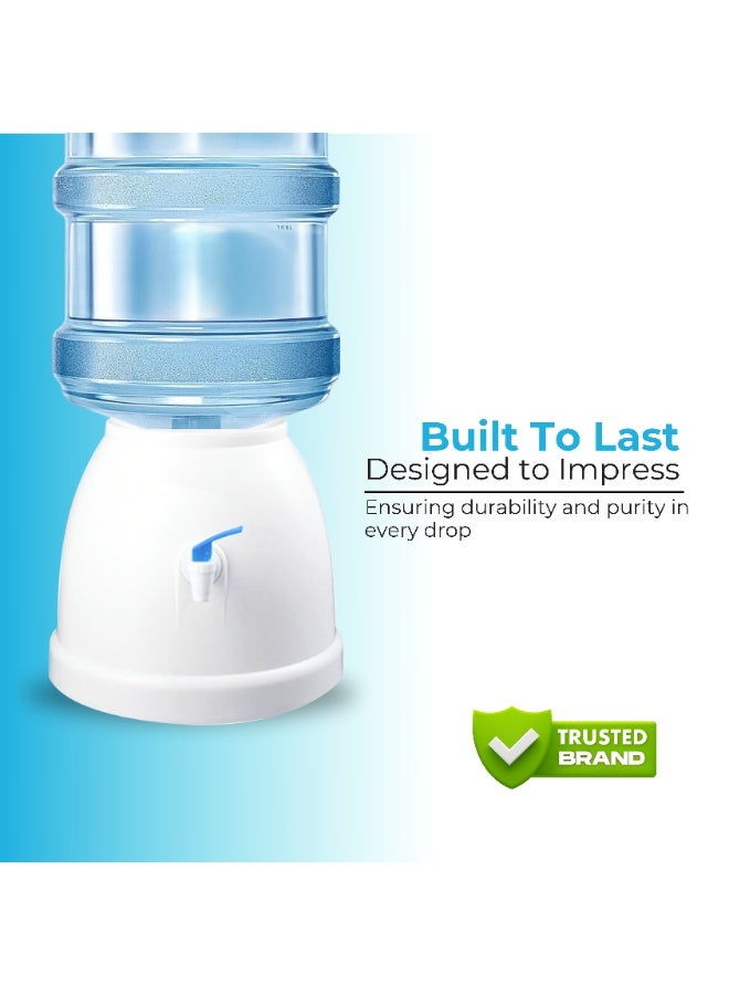 بانفيل موزع مياه صغير الحجم يوضع على الطاولة لأباريق سعة 5 جالون - وصول فوري إلى المياه المبردة ودرجة حرارة الغرفة للمنزل والمكتب والمساحات الصغيرة - Image 2