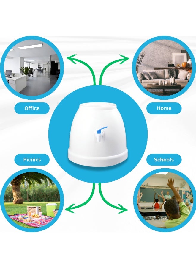 بانفيل موزع مياه صغير الحجم يوضع على الطاولة لأباريق سعة 5 جالون - وصول فوري إلى المياه المبردة ودرجة حرارة الغرفة للمنزل والمكتب والمساحات الصغيرة - Image 3