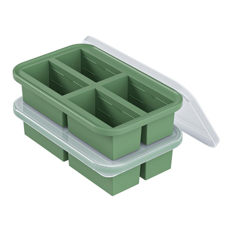 Bongpuda Soup Freezer Containers Silicone Freezer Trays With LidEasyReleaseReusable Freezer Storage ContainersFor Freezing and Storing BrothsSauces and Leftovers2 Pack