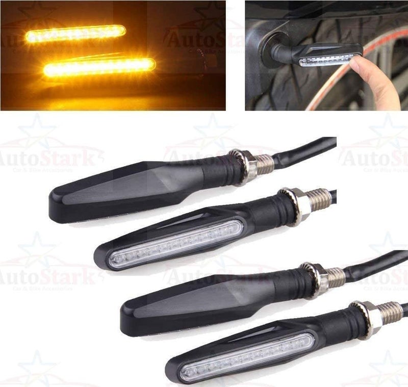 AutoStark Motorcycle Amber LED Turn Signal Indicators Light Lamp Regal Raptor 4Pcs for Bajaj Pulsar 200NS - Image 2