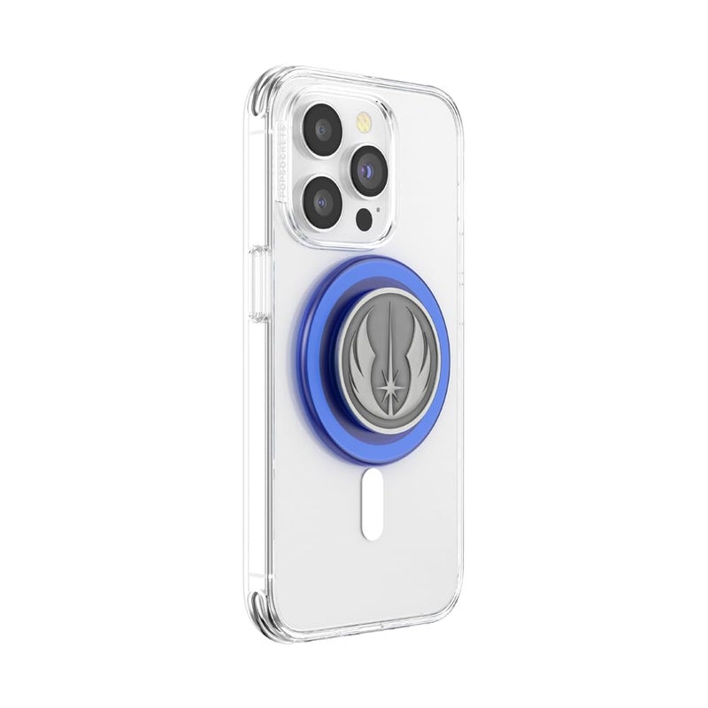 POPSOCKETS قبضة هاتف لمغناطيس ماج سيف مع قاعدة قابلة للطي، قاعدة مغناطيسية، قمة قابلة للتبديل، تثبيت آمن لجرابات آيفون ماج سيف، قبضة هاتف وجهاز لوحي، ستار وورز - أيقونة جيدي المينا - Image 5